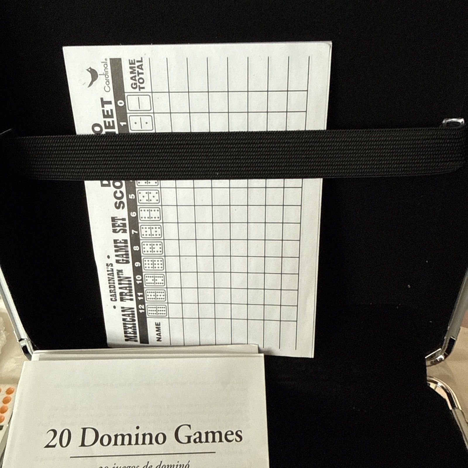 Cardinal’s Mexican Train Dominoes Double 12 W/Aluminum Case & Inst. ** Free S/H