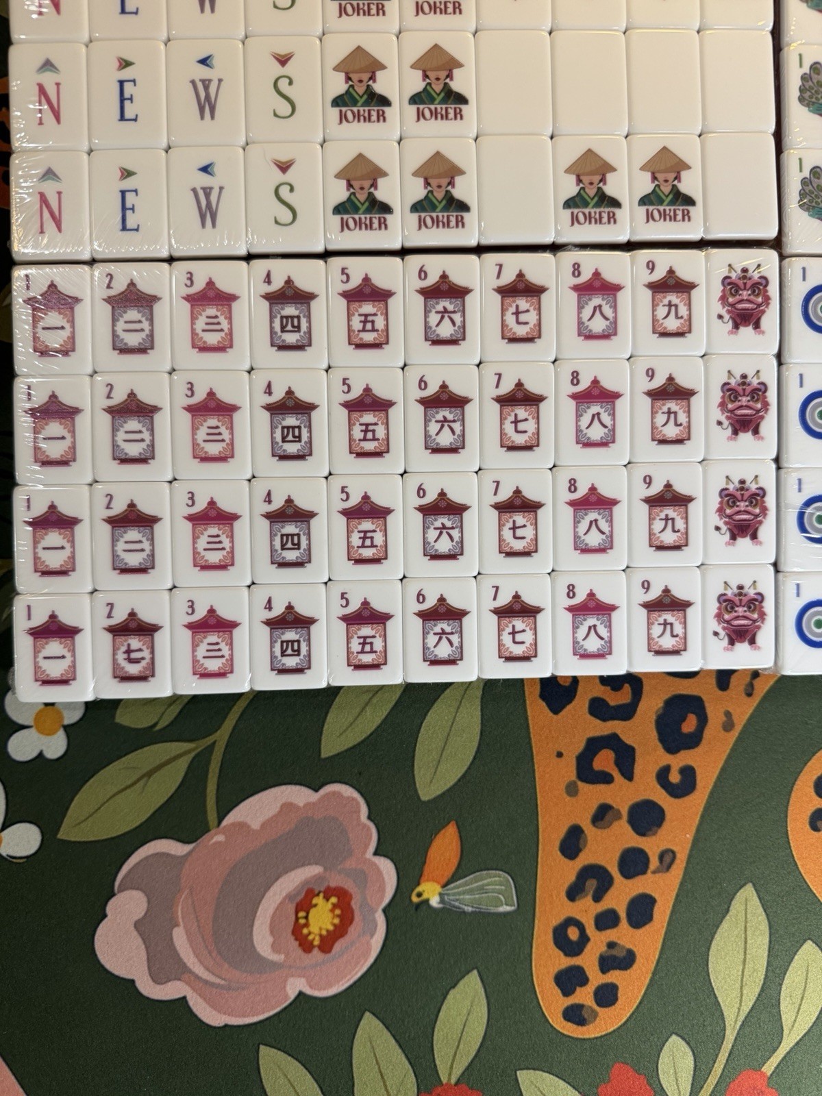 Olive Green 4 Layer Acrylic American Mahjong Tiles set