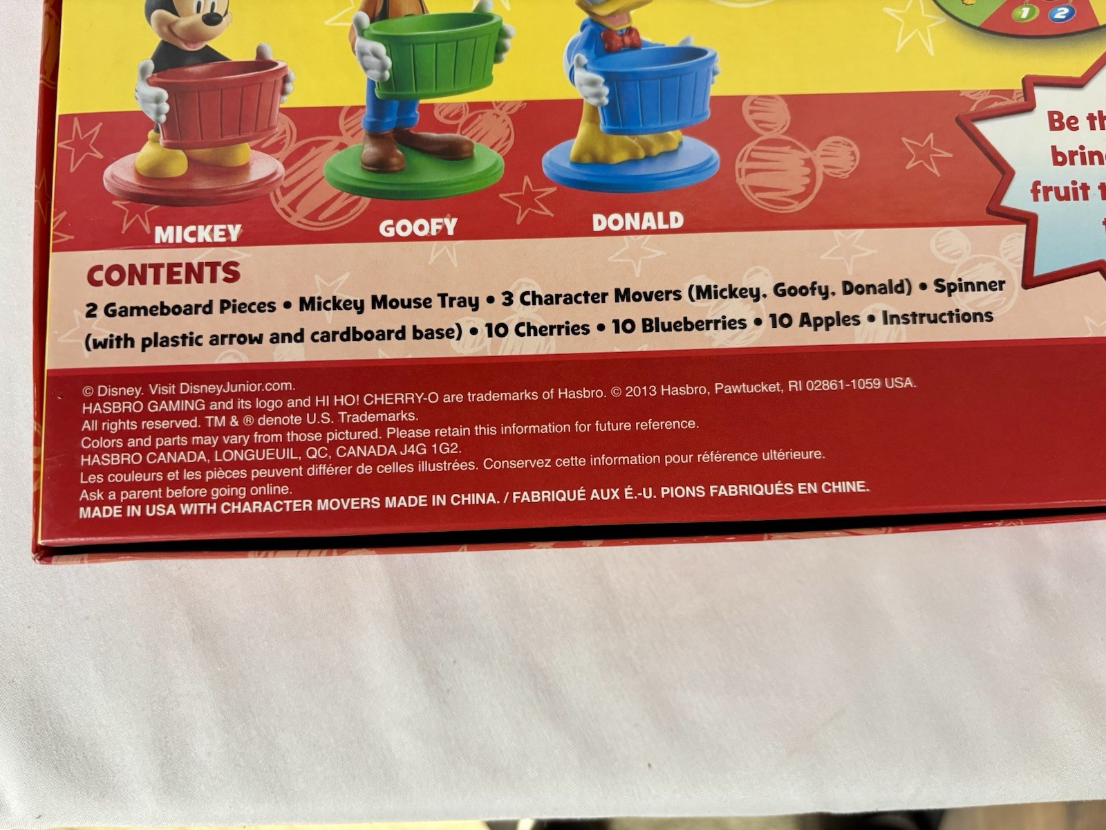 Mickey Mouse Clubhouse Hi Ho Cherry-O Game Ages 3+ Hasbro