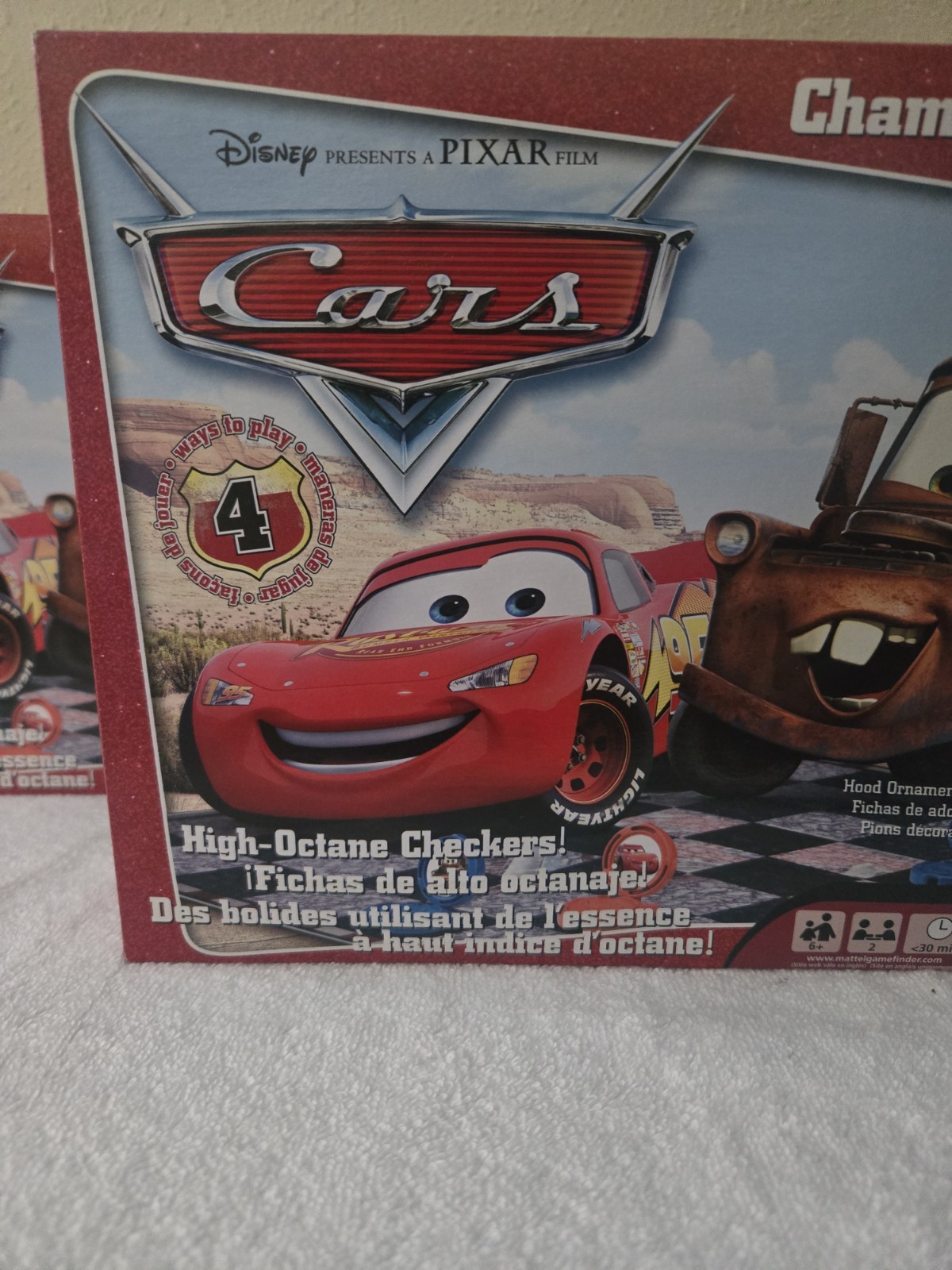 Disney ’06 Pixar Cars Champion Checkers Board Game(2) By Mattel Brand New In Box
