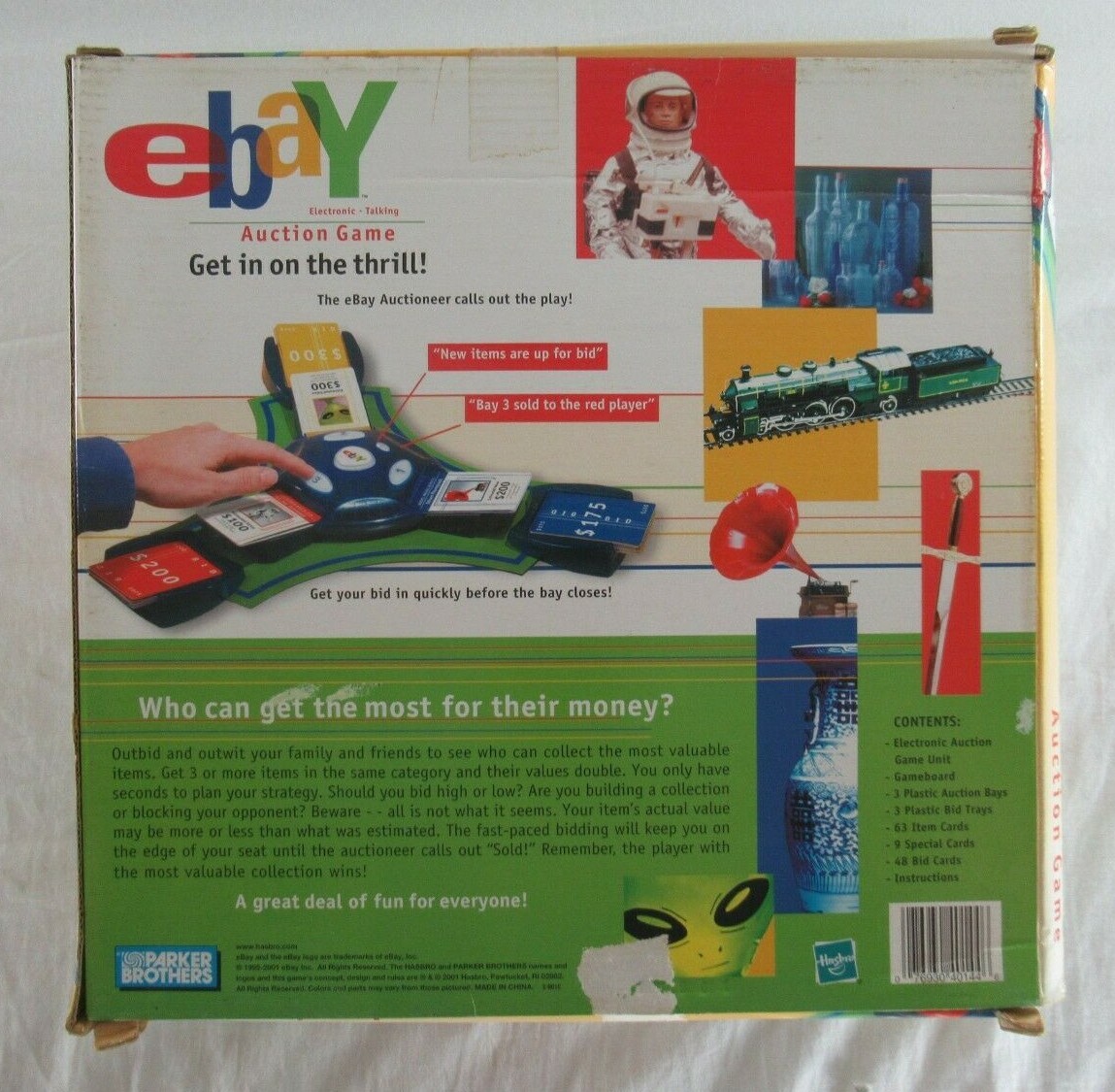eBay Auction Electronic Board Game Hasbro 2001 Vintage 100% COMPLETE WORKS