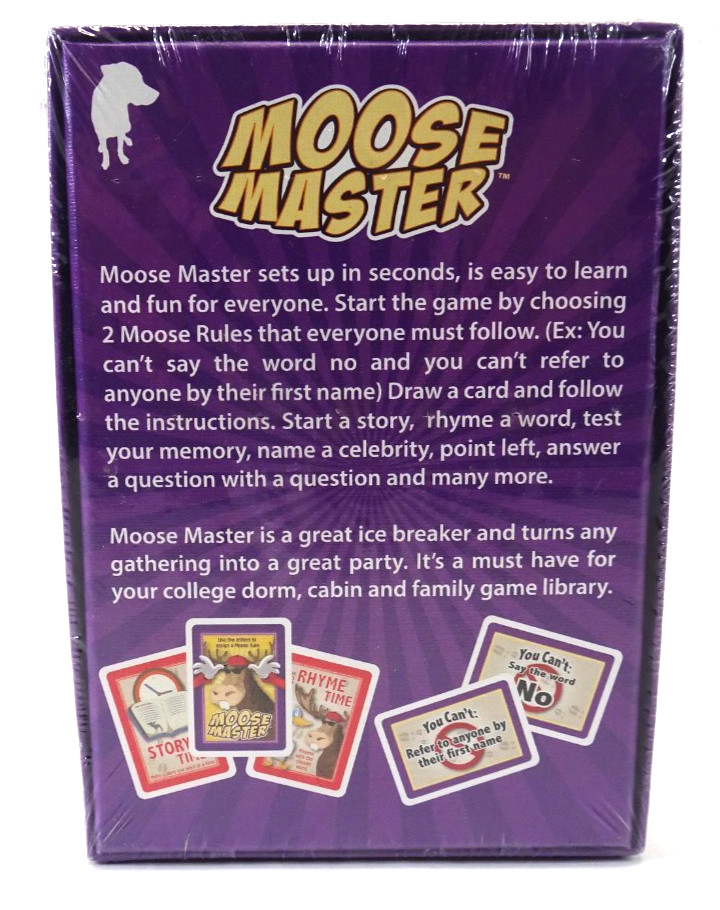 Moose Master Card Game Crazy Party Game All Ages Boomer Games 2019 SEALED BOX