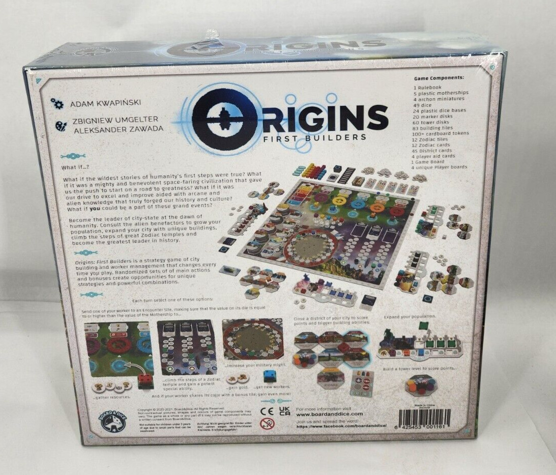 Origins First Builders Board Game New in Shrink by Adam Kwapinski