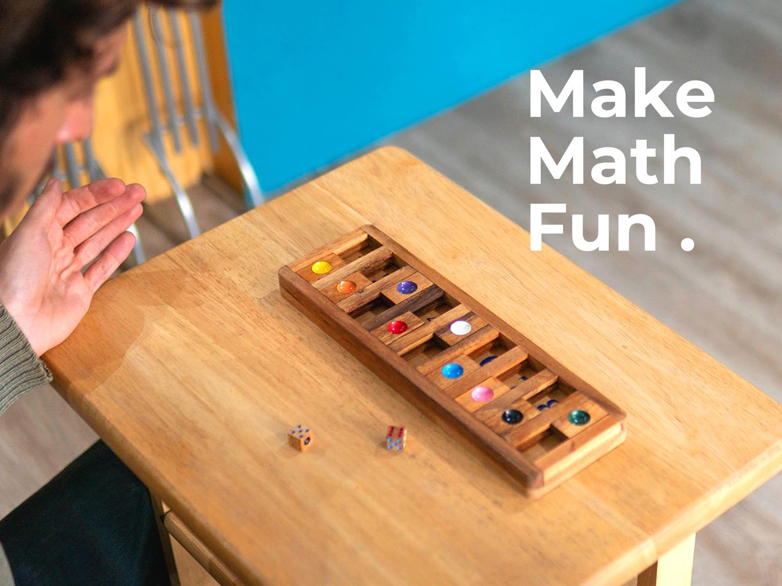 Shut The Box Board Games Wooden with Math Kids Player of Brain Teaser Puzzles