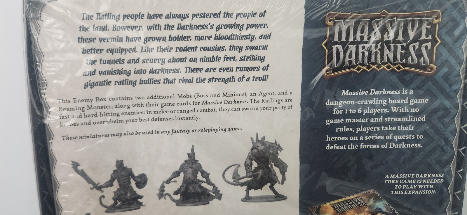 Ratlings Massive Darkness enemy box CMON board miniatures card game sealed MISB