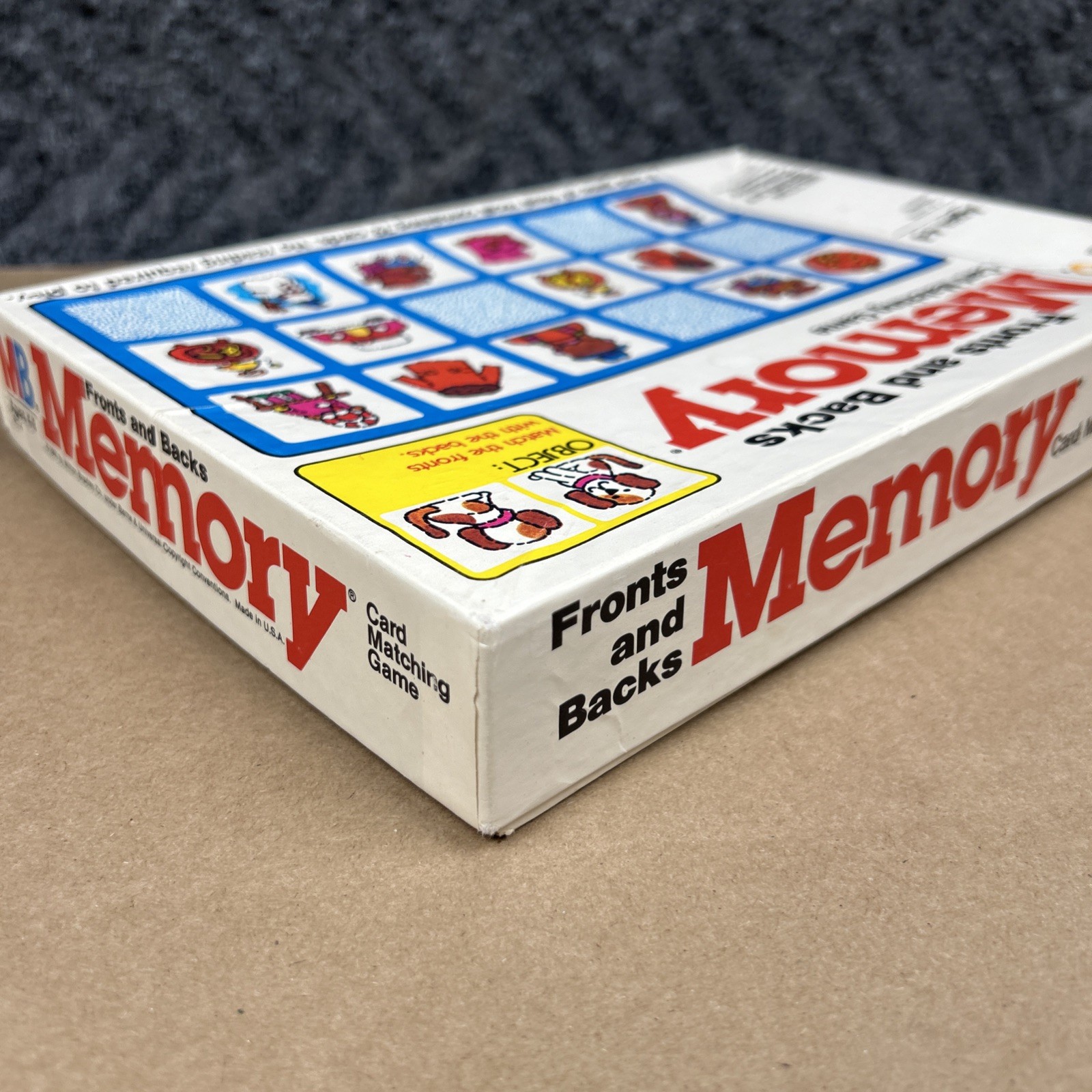Vtg 1980s Milton Bradley Fronts and Backs Memory Matching Game 72 Cards COMPLETE