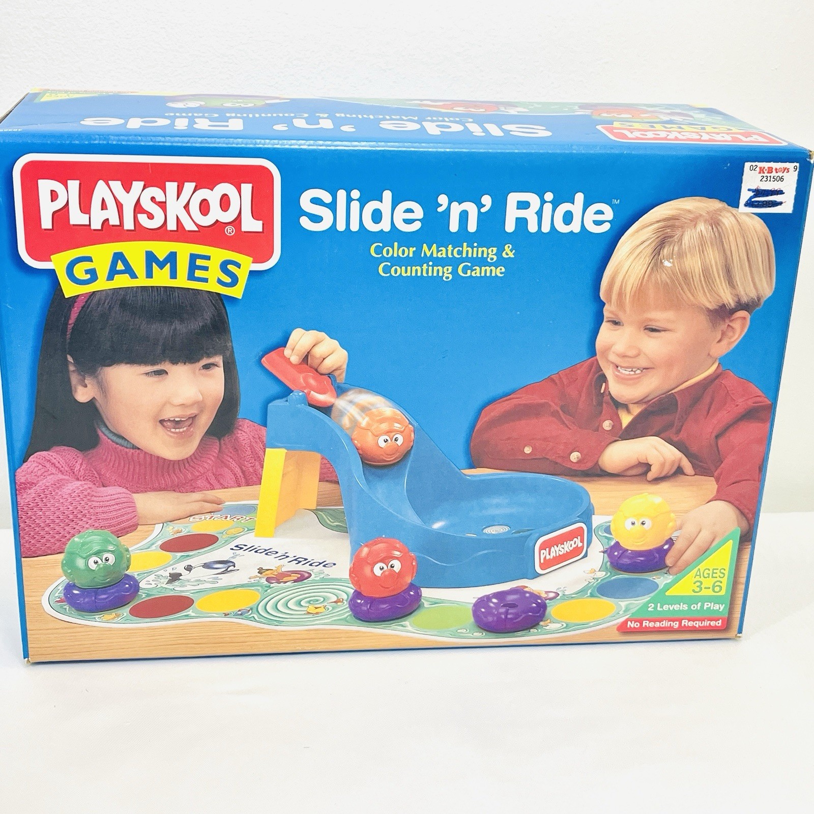 Playskool Slide ‘n’ Ride Game Matching Counting Complete Preschool 1995 Vintage