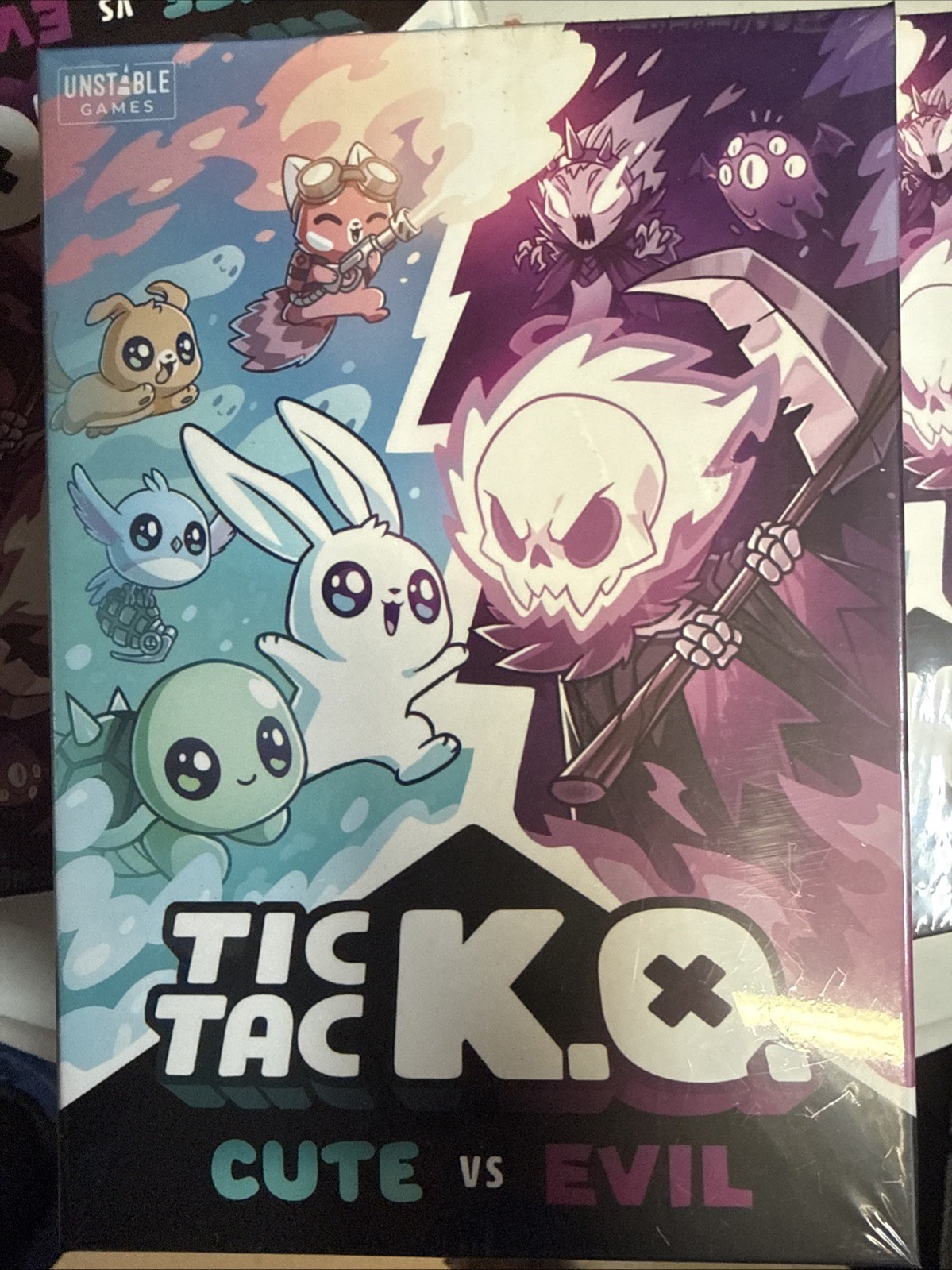Tic Tac KO Cute vs Evil Card Game NEW 8+ 2-4 Players Unstable Games New SEALED