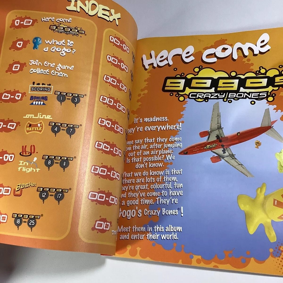 Crazy Bones Gogo’s Series 1 Sticker Album and Game Rules Book