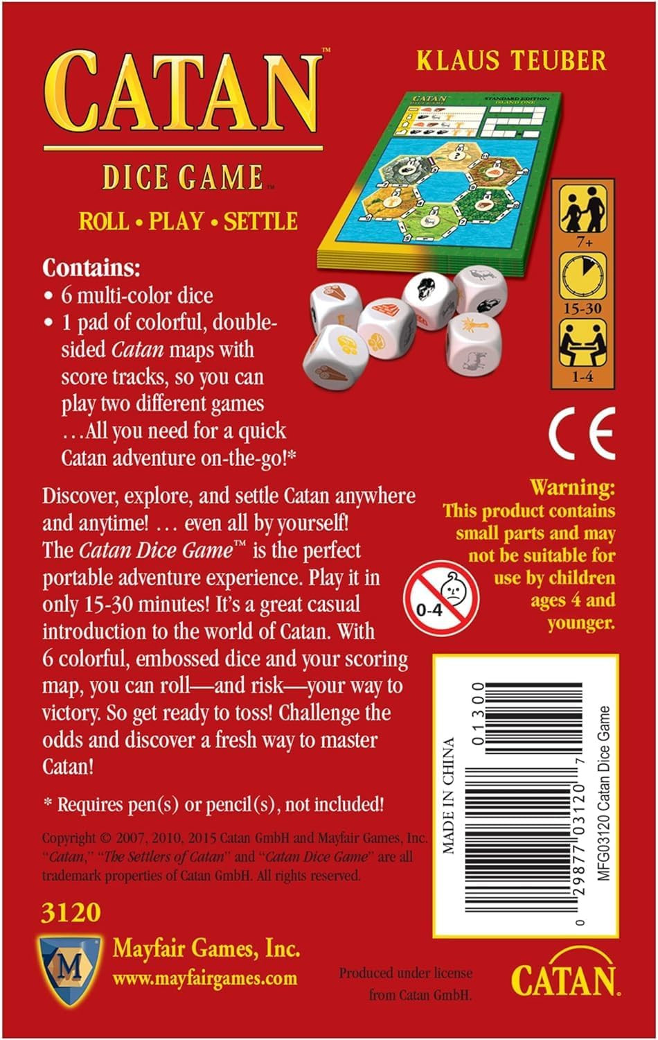 Dice Game – Portable Fun for On-The-Go Adventures! Strategy Game, Family Game fo