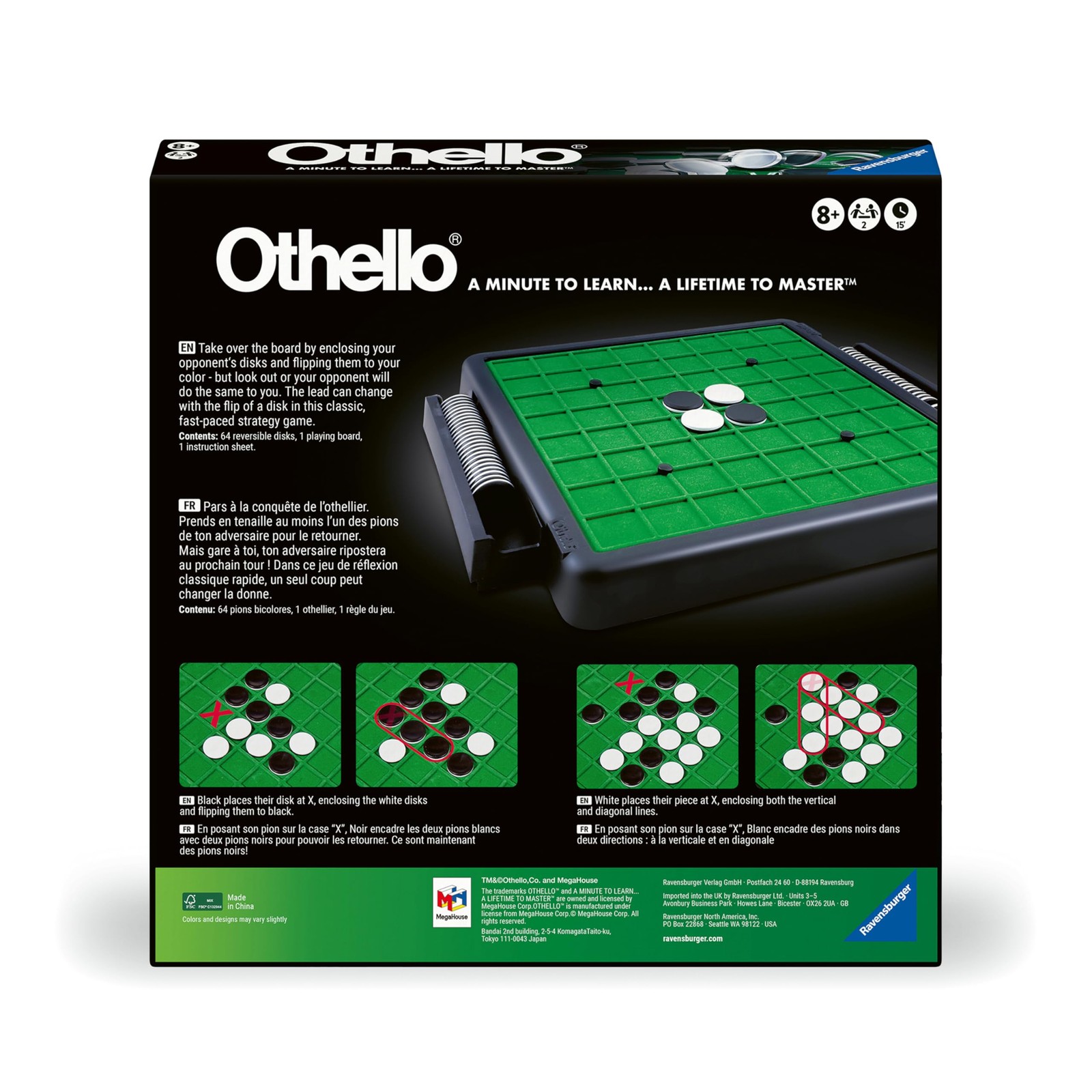 Ravensburger Othello Classic Family And 2-Player Game For Ages 8 And Up 23000
