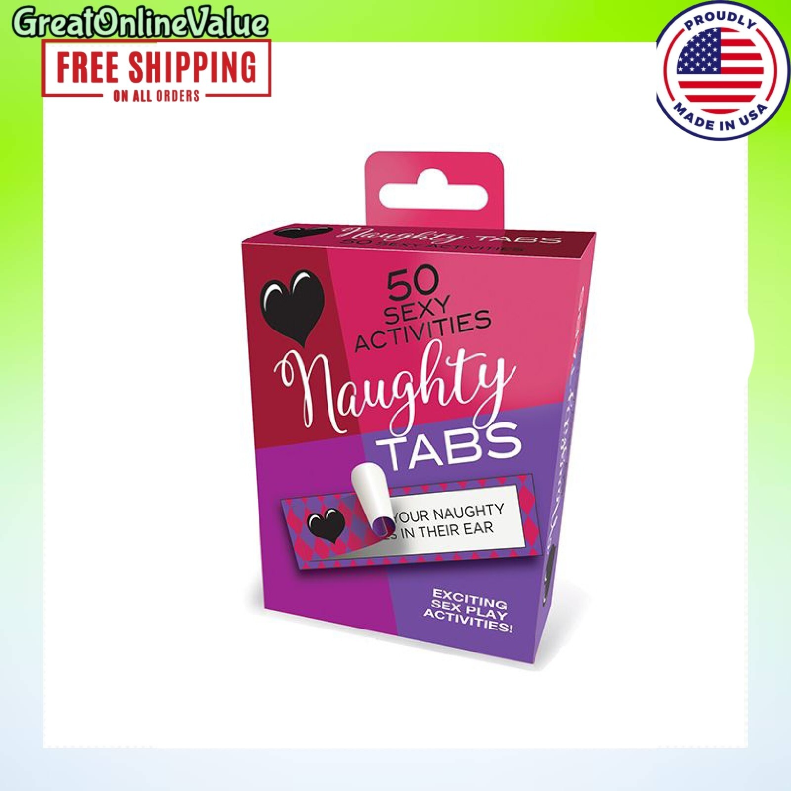 Naughty Tabs Sex Couples Board Game Kinky Fantasy Romance Adult Gift NEW