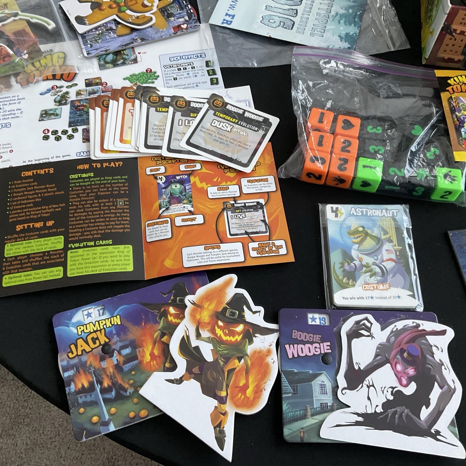 King of Tokyo Board Game with Halloween & Power Up! Expansions & Promo Monsters