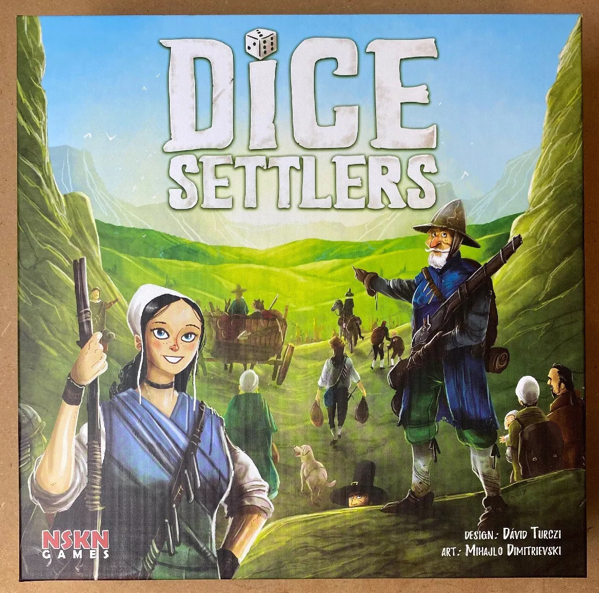 Dice Settlers: Board Game 1-4 Players NSKN Games Age 14+. 90 Minute Playtime Avg