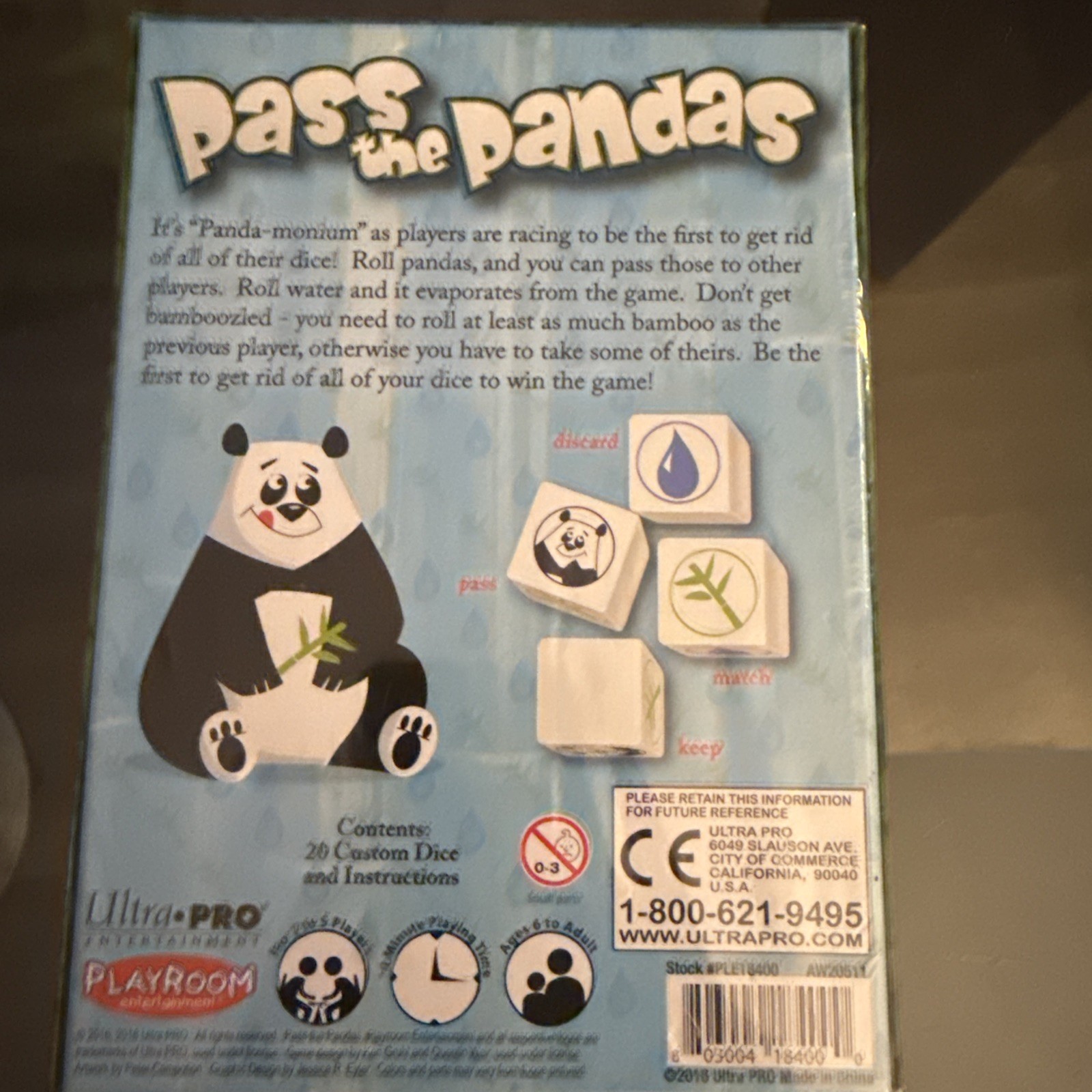 Pass the Pandas Dice Game Playroom Entertainment NEW Multiplayer Age 6 to Adult