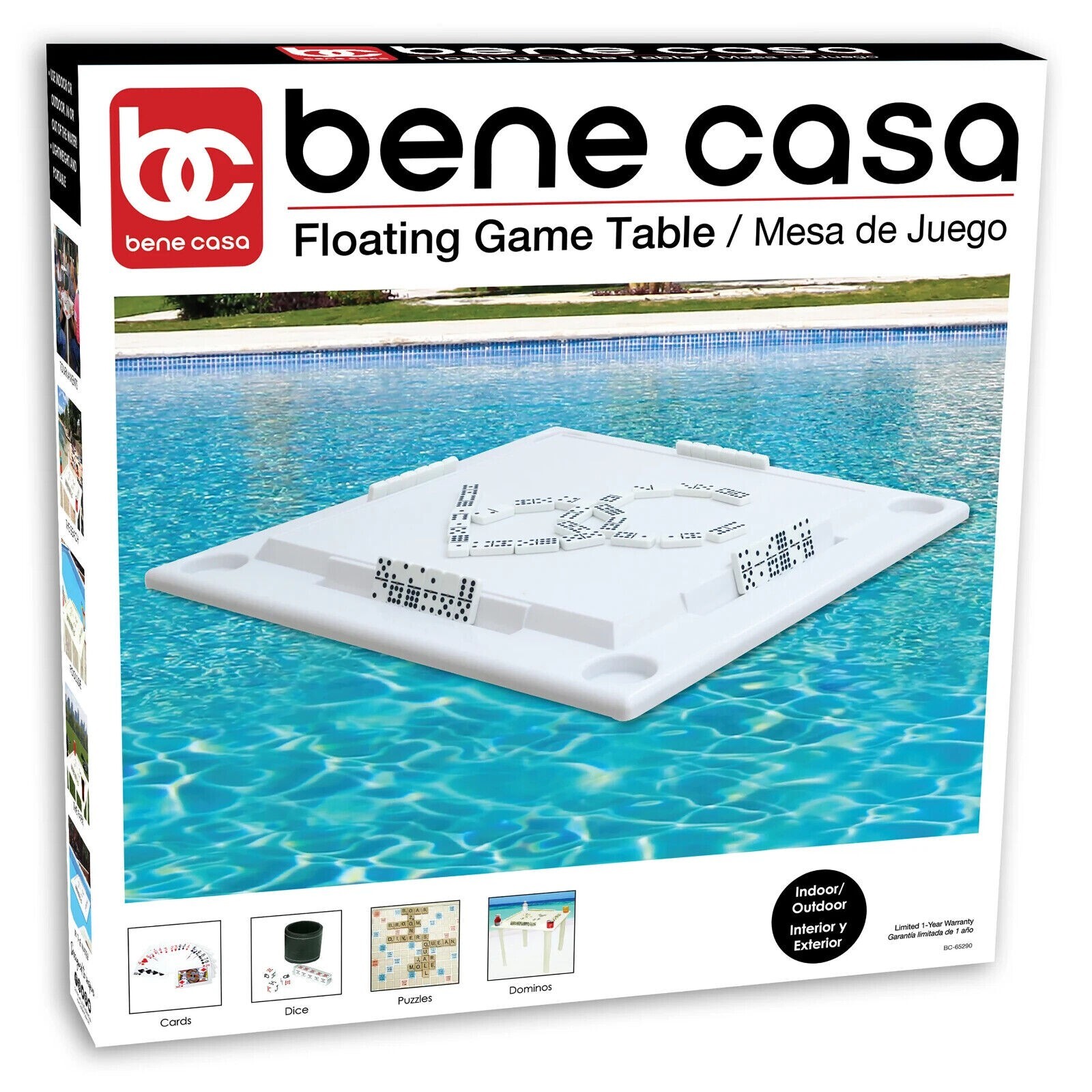 Bene Casa Floating Game Table w/ removable legs for pool or beach party BC-65290