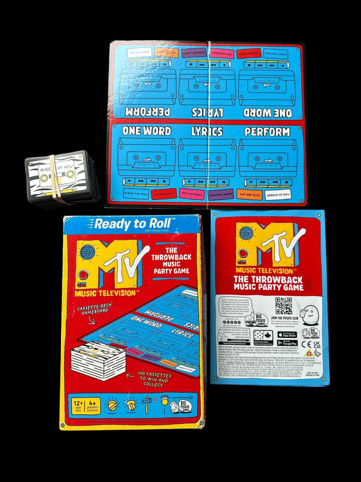 Vintage 1980s BIG POTATO GAMES MTV THE THROWBACK MUSIC PARTY GAME