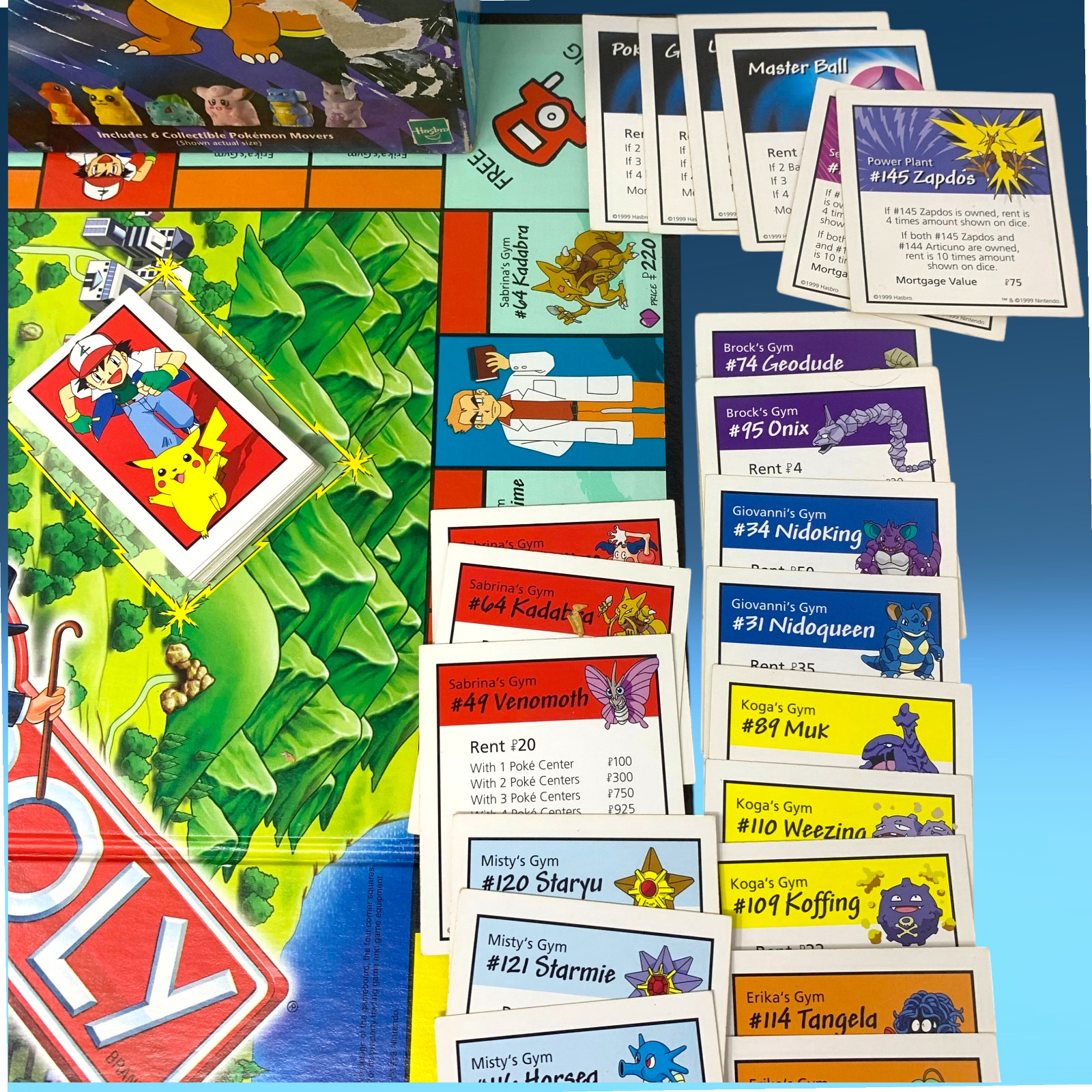 Vintage 1999 Pokemon Monopoly Collector’s Edition COMPLETE Nintendo Board Game