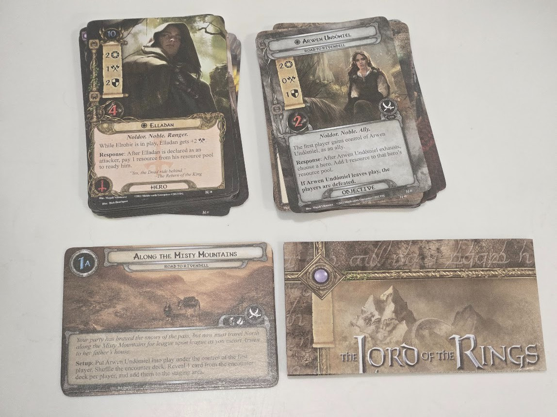 LOTR The Lord of the Rings Card Game LCG Road to Rivendell Adventure Pack (Used)