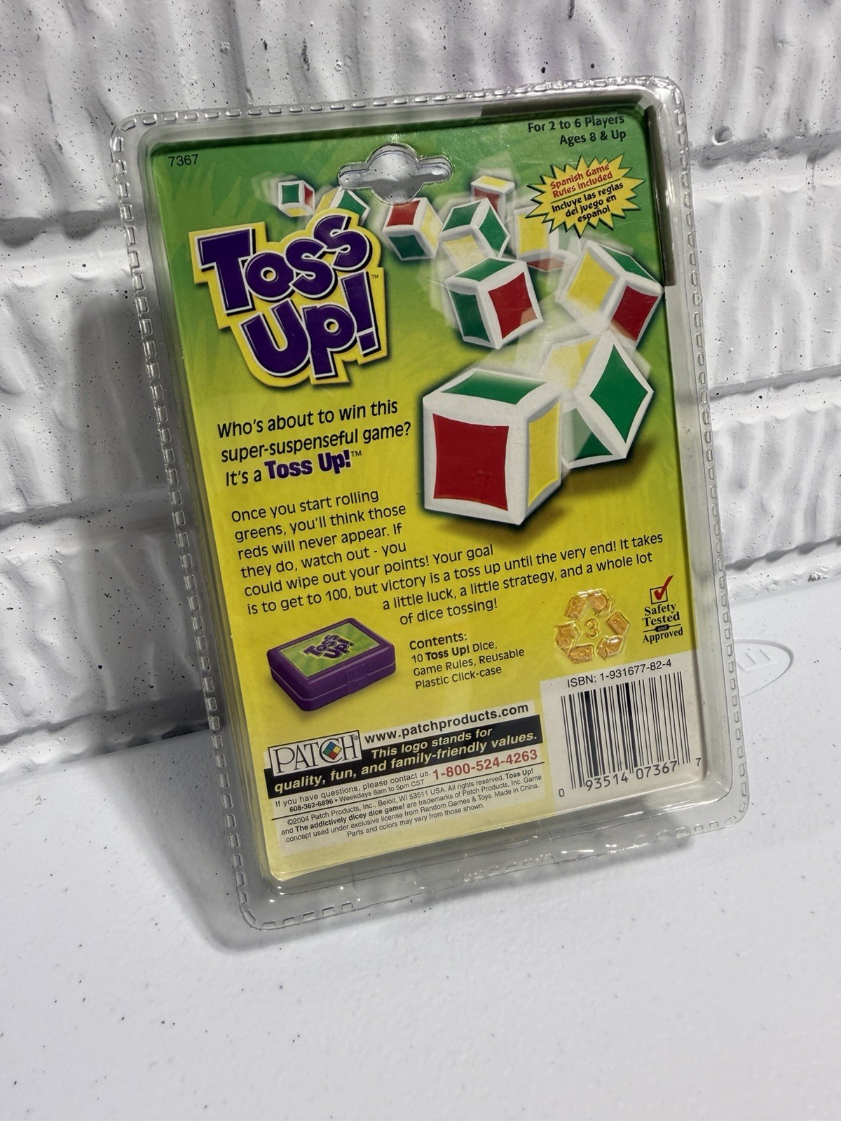 Toss Up! The Addictively Dicey Dice Game Patch Products 2004 New