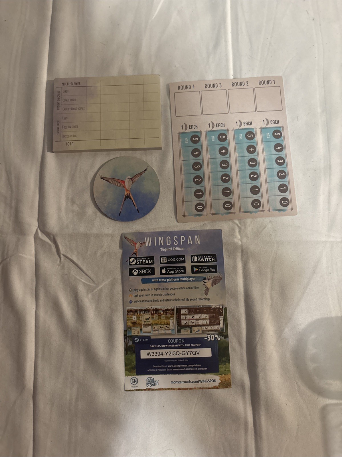 Wingspan Board Game Stonemaier Games Bird Strategy Engine Builder COMPLETE