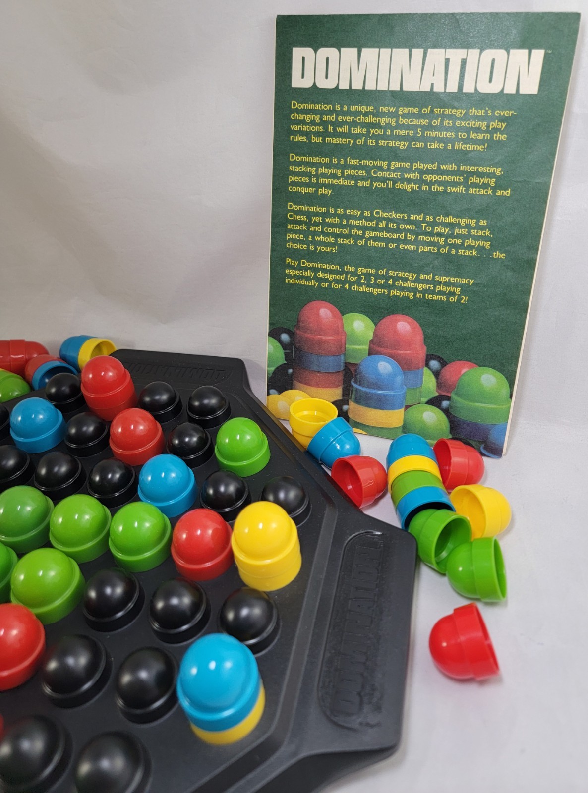 Vintage 1982 Milton Bradley Domination Strategy Board COMPLETE Game No Box