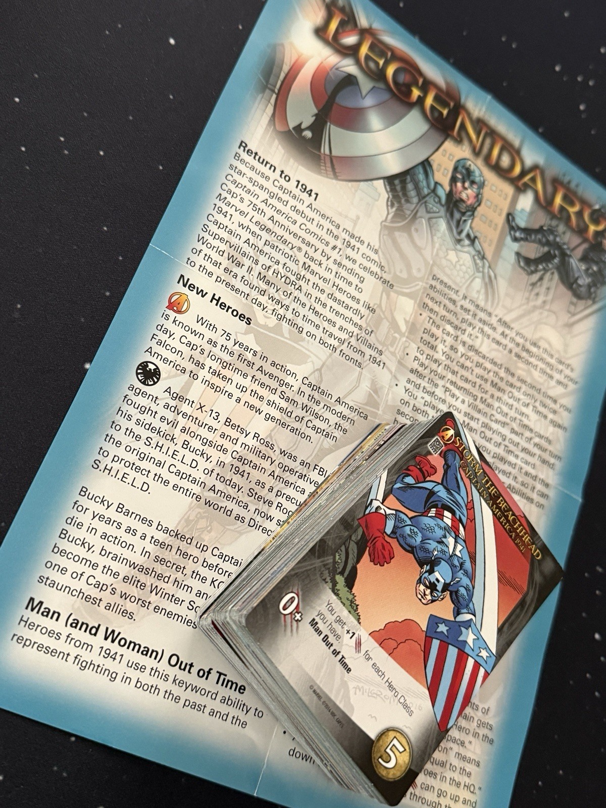 Marvel Legendary Captain America 75th Anniversary Expansion – COMPLETE – NO BOX