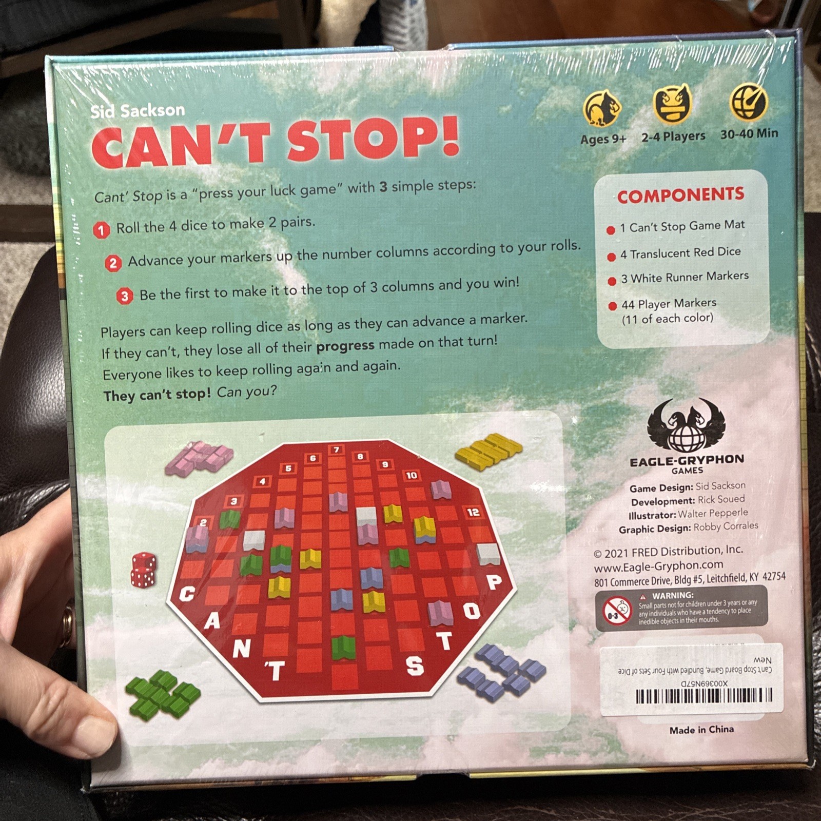 CAN’T STOP Board Game 2-4 Players Press Your Luck NEW Sealed