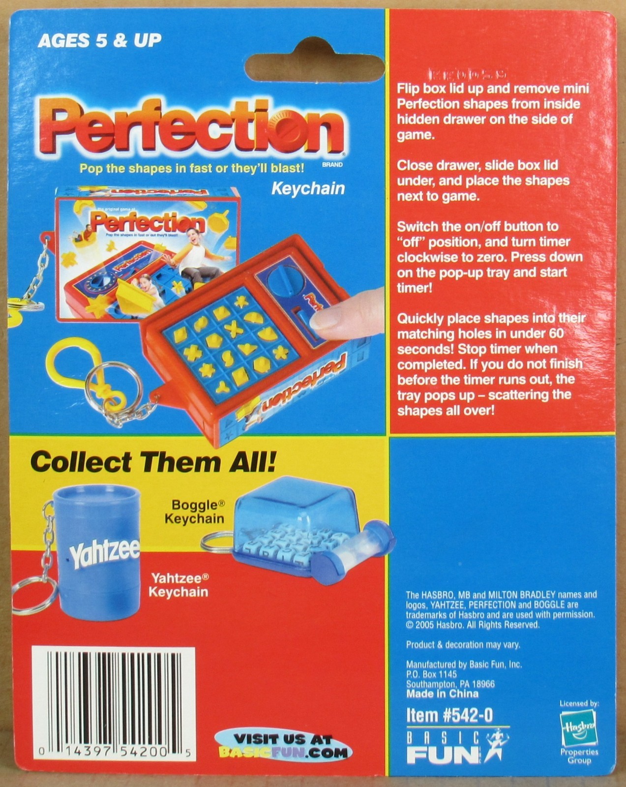 Mini “Perfection” Game Keychain by Basic Fun 2005 NIP
