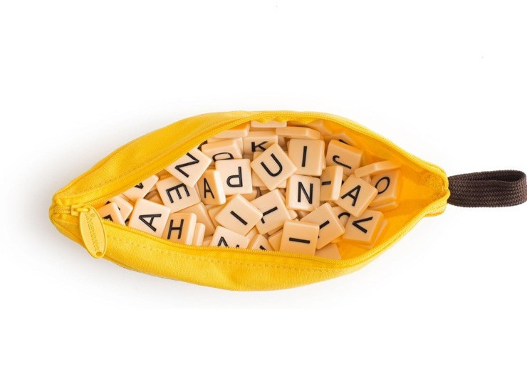 NEW Bananagrams Classic Word Tile Game – Fast-Paced Family Fun in Banana Pouch