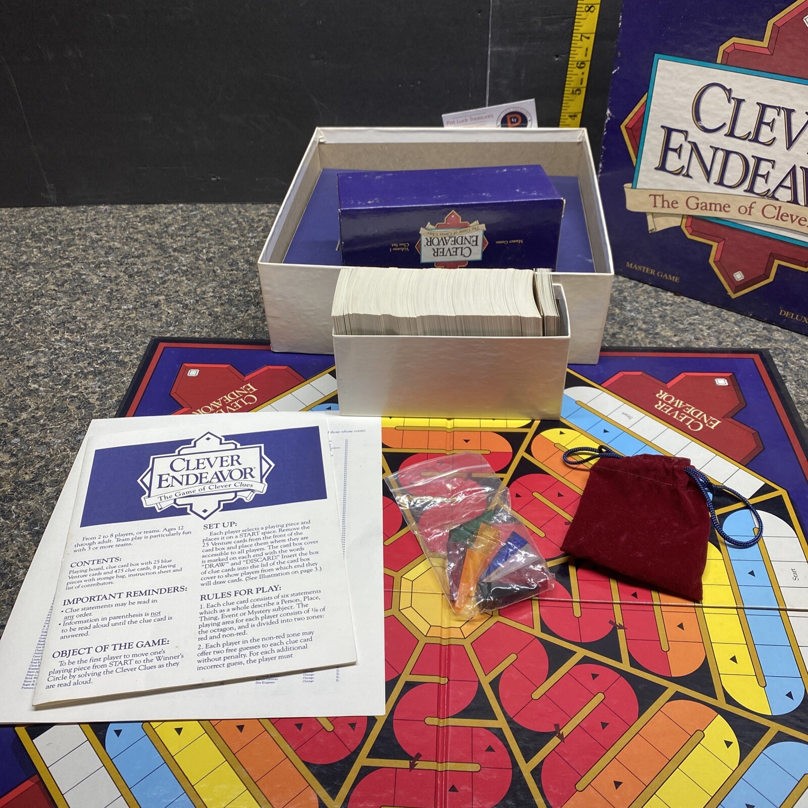 Clever Endeavor The Game of Clever Clues Master Game Deluxe Edition 1989. #908.