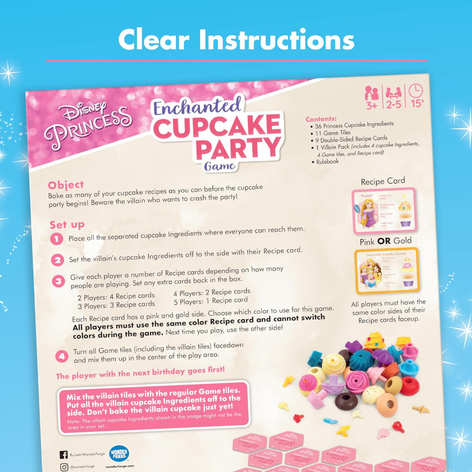 Wonder Forge Disney Princess Enchanted Cupcake Party Game – Exciting Matching