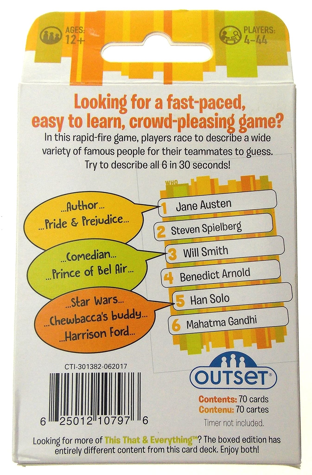 Party Charades This That & Everything People Card Game TV Movies Songs Family