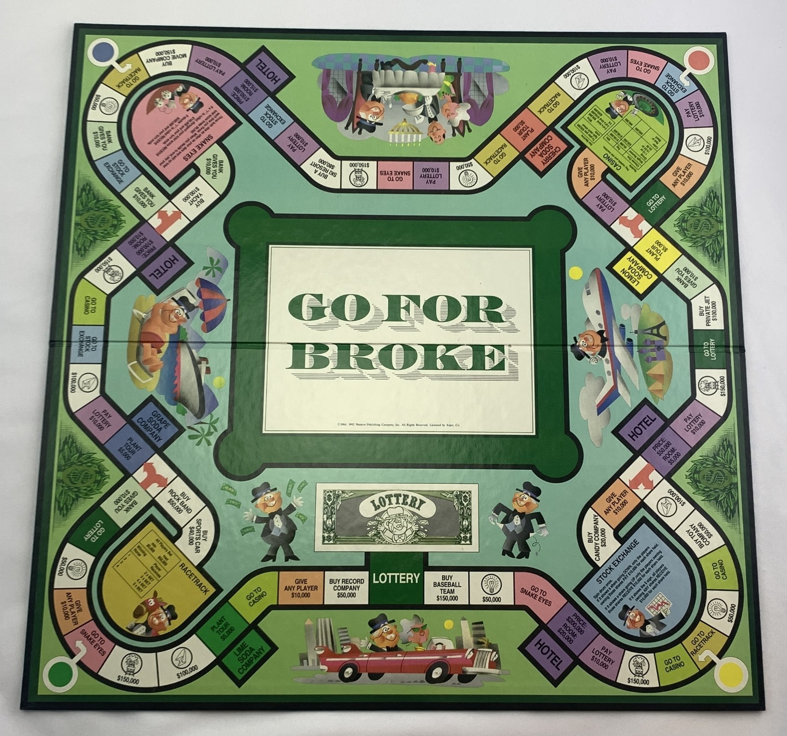 1992 Go For Broke Board Game by Selchow & Righter Complete in Good Condition