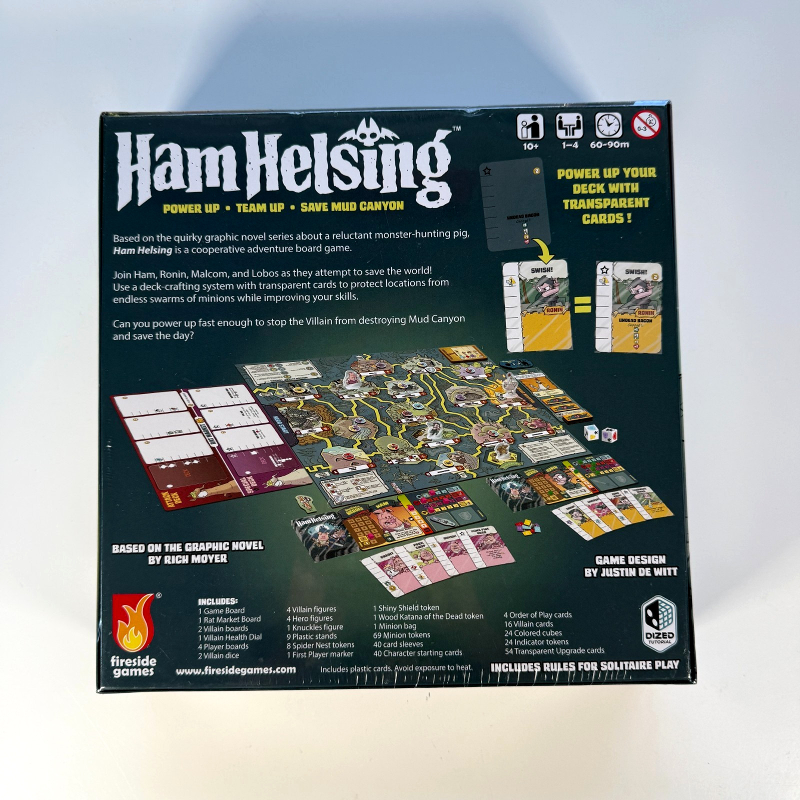 NEW Ham Helsing Adventure Board Game Graphic Novel Monster Hunting Pig Ages 10+