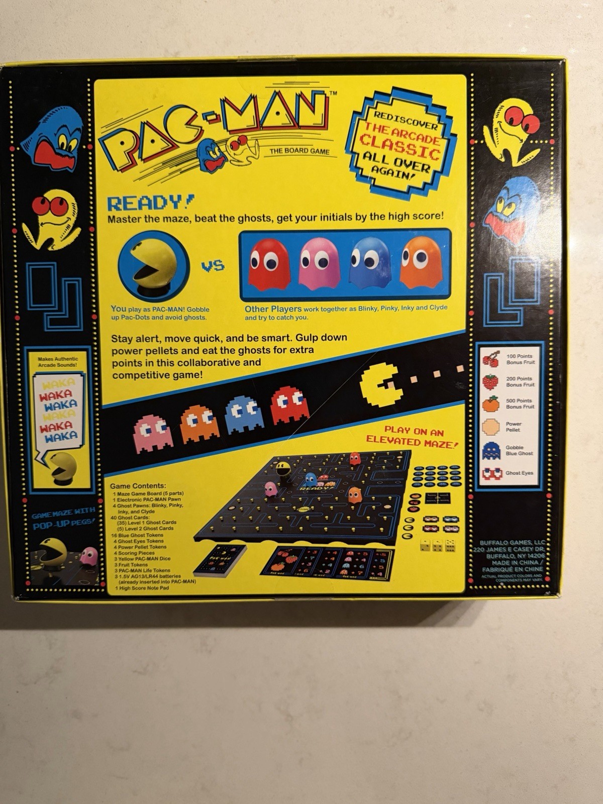 2019 Buffalo Games Namco Bandai Pac-Man The Board Game Arcade Classic