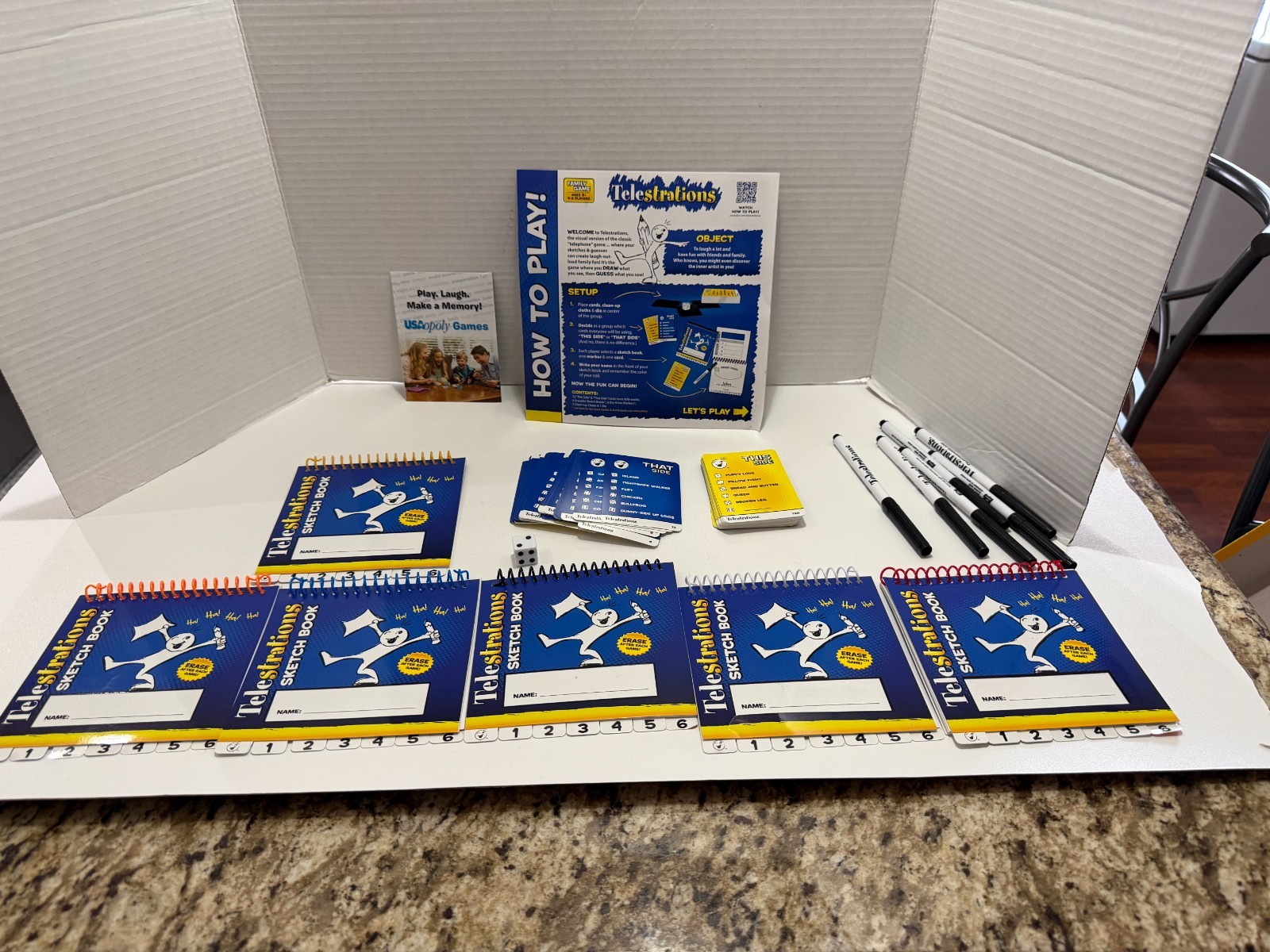 Telestrations The Telephone Game Sketched Out 2014 4-6 Players 8+Ages Complete
