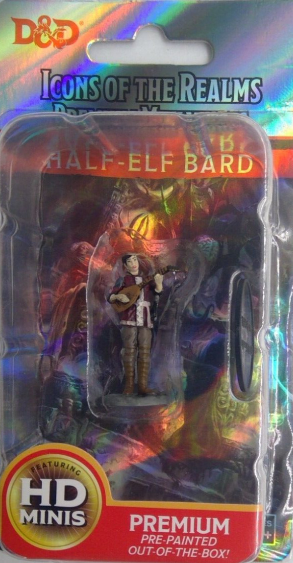 DUNGEONS & DRAGONS ICONS PREMIUM MINIATURES ~ HALF-ELF FEMALE BARD