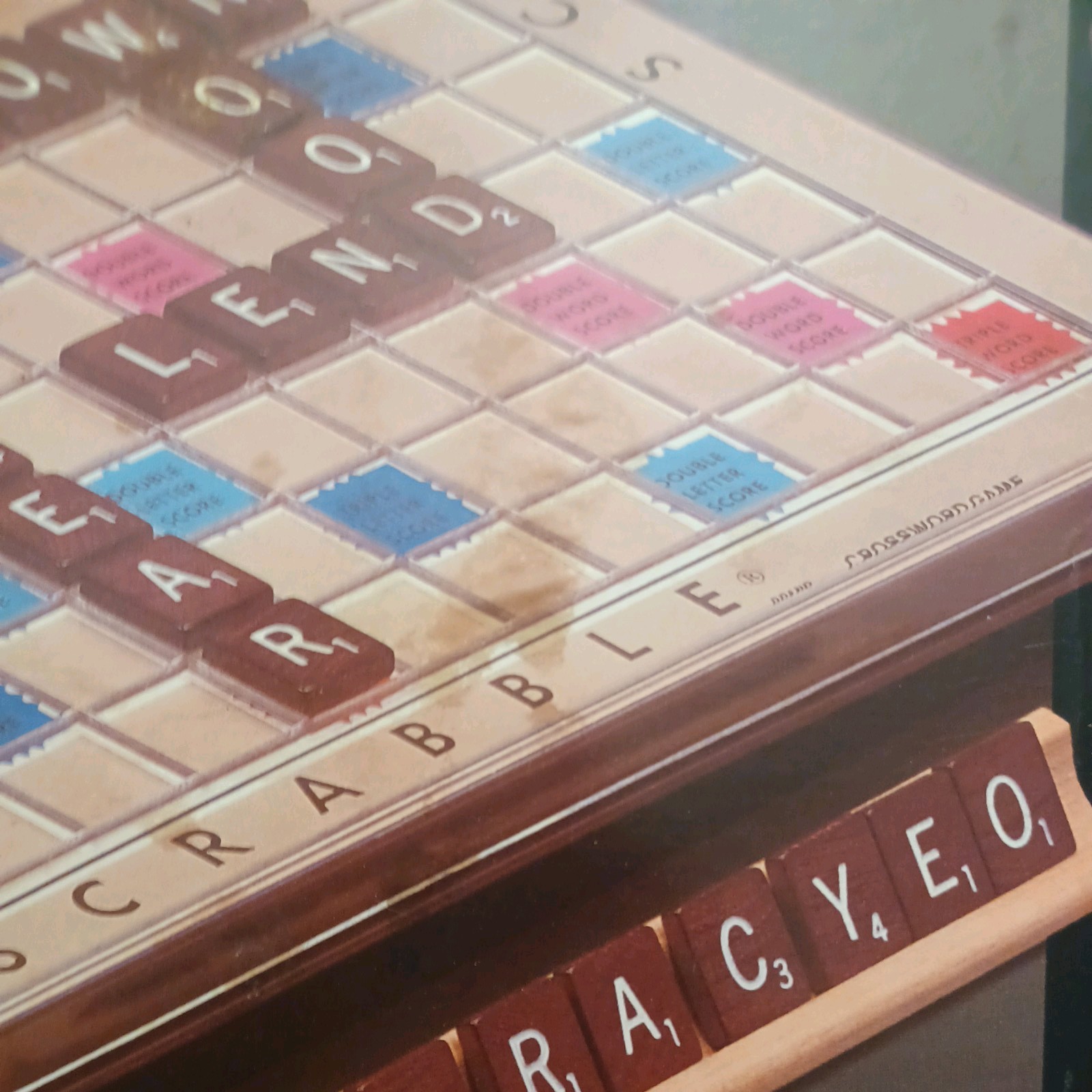 Scrabble Deluxe Edition Rotating Board 1989 Complete Read Description