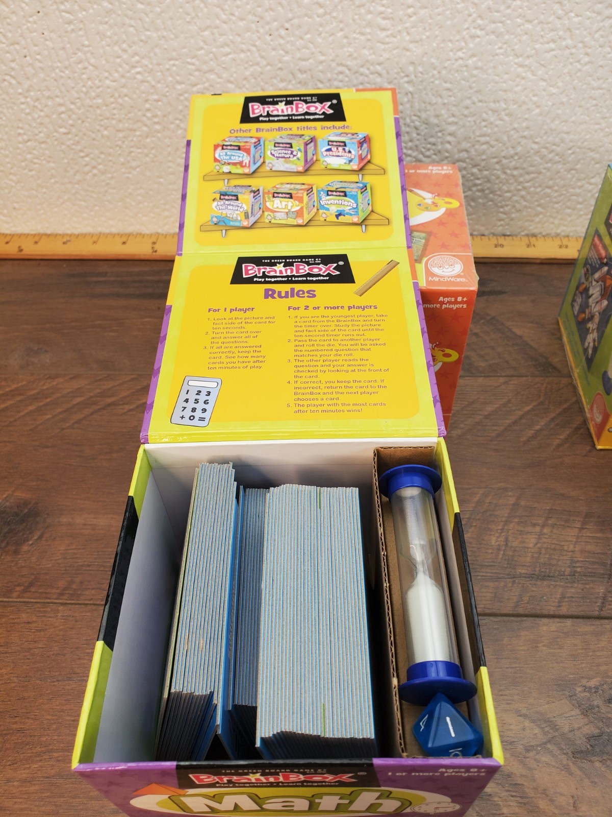 MindWare BrainBox Game Lot Math Art Inventions Educational Trivia Memory Sealed