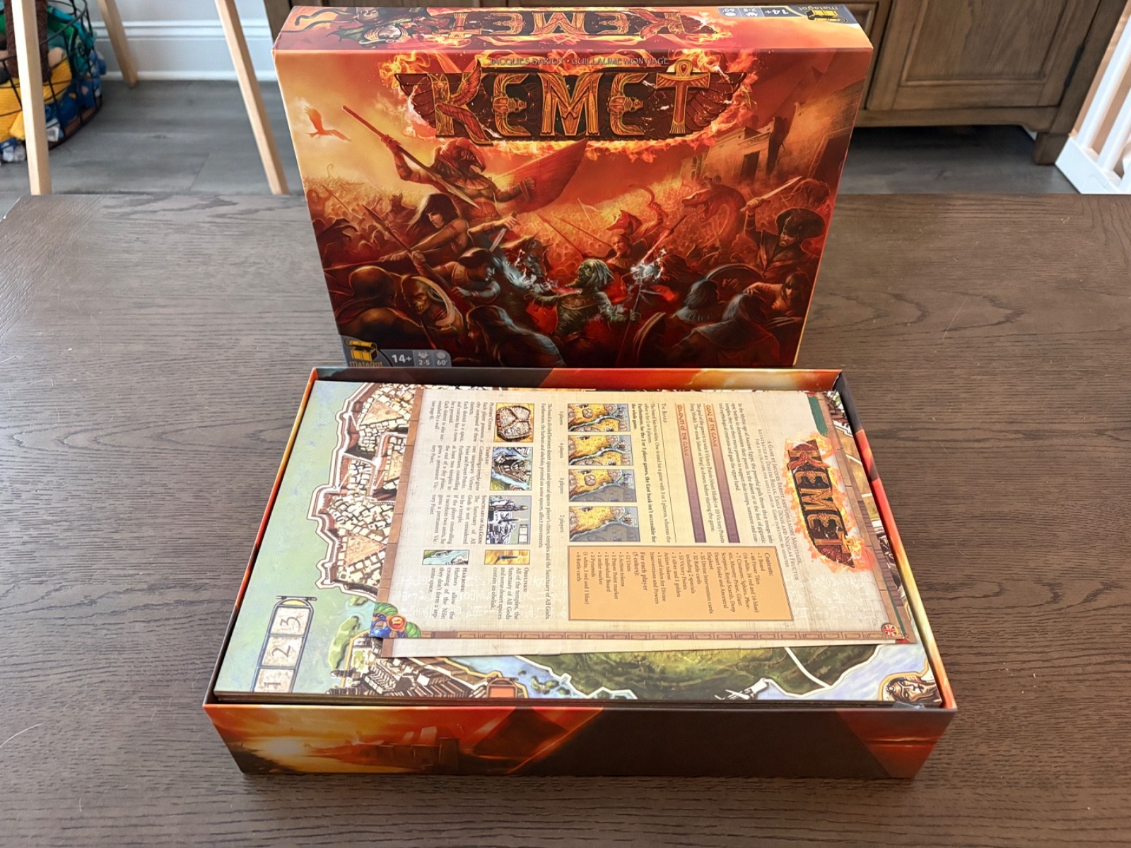 Kemet Board Game (2015) with 3D Obelisks – 100% Complete, Played Only Once