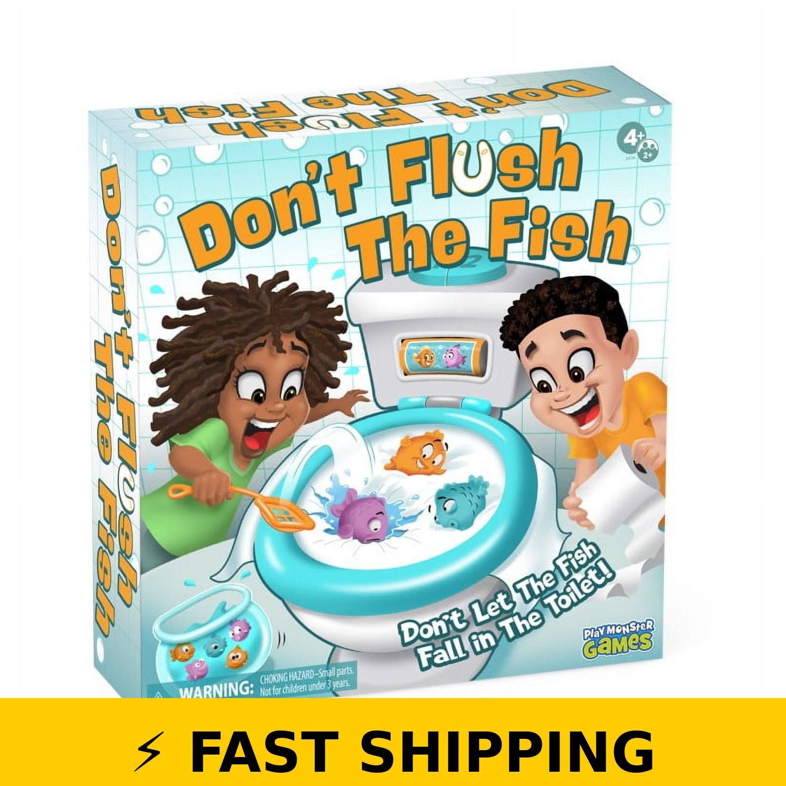 PlayMonster Don’t Flush the Fish Board Game for Kids Ages 4+