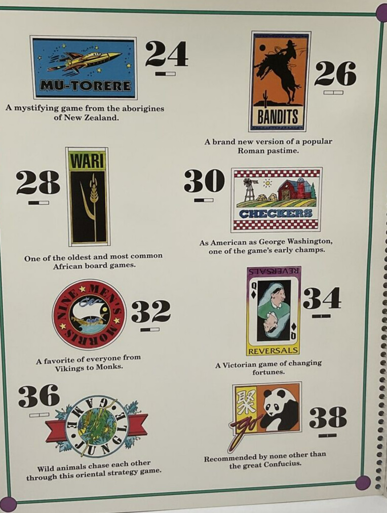Vintage 1992 Highlights Best Board Games from Around the World Book Unused