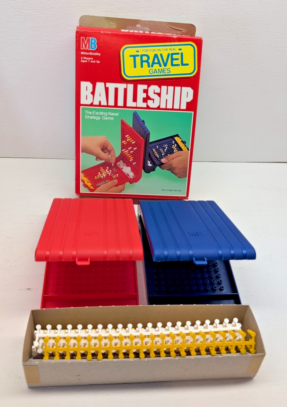 OPEN BOX! NEW! VINTAGE TRAVEL BOARD GAME 1990 PERFECTION & 1989 BATTLESHIP MB