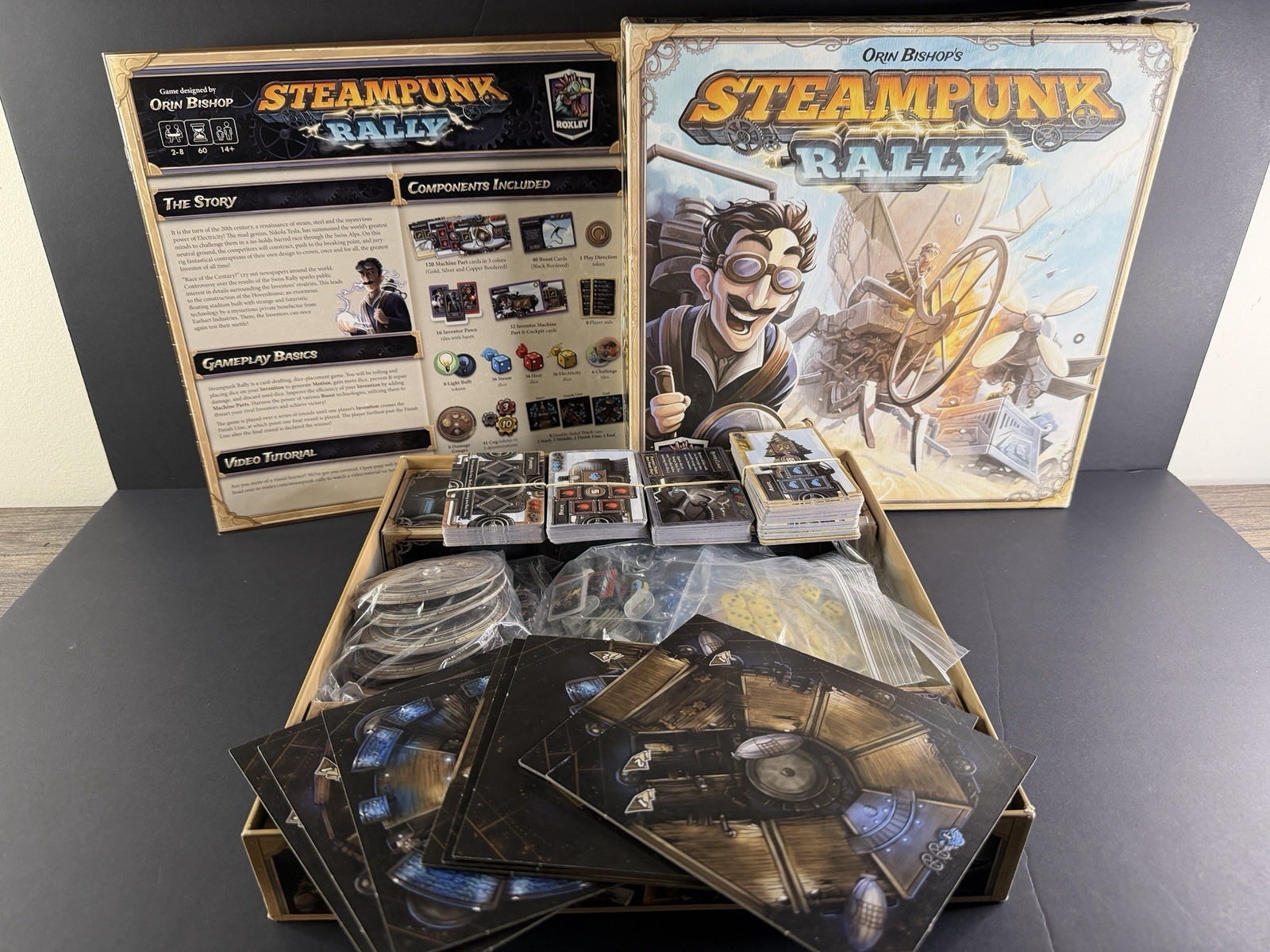 Steampunk Rally Board Game Build Fantastical Machines 2014 COMPLETE 2-8 Players