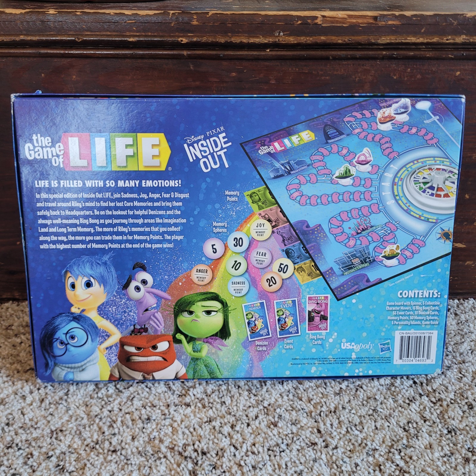 Disney Pixar The Game Of Life Inside Out Edition Board Game 99% Complete READ