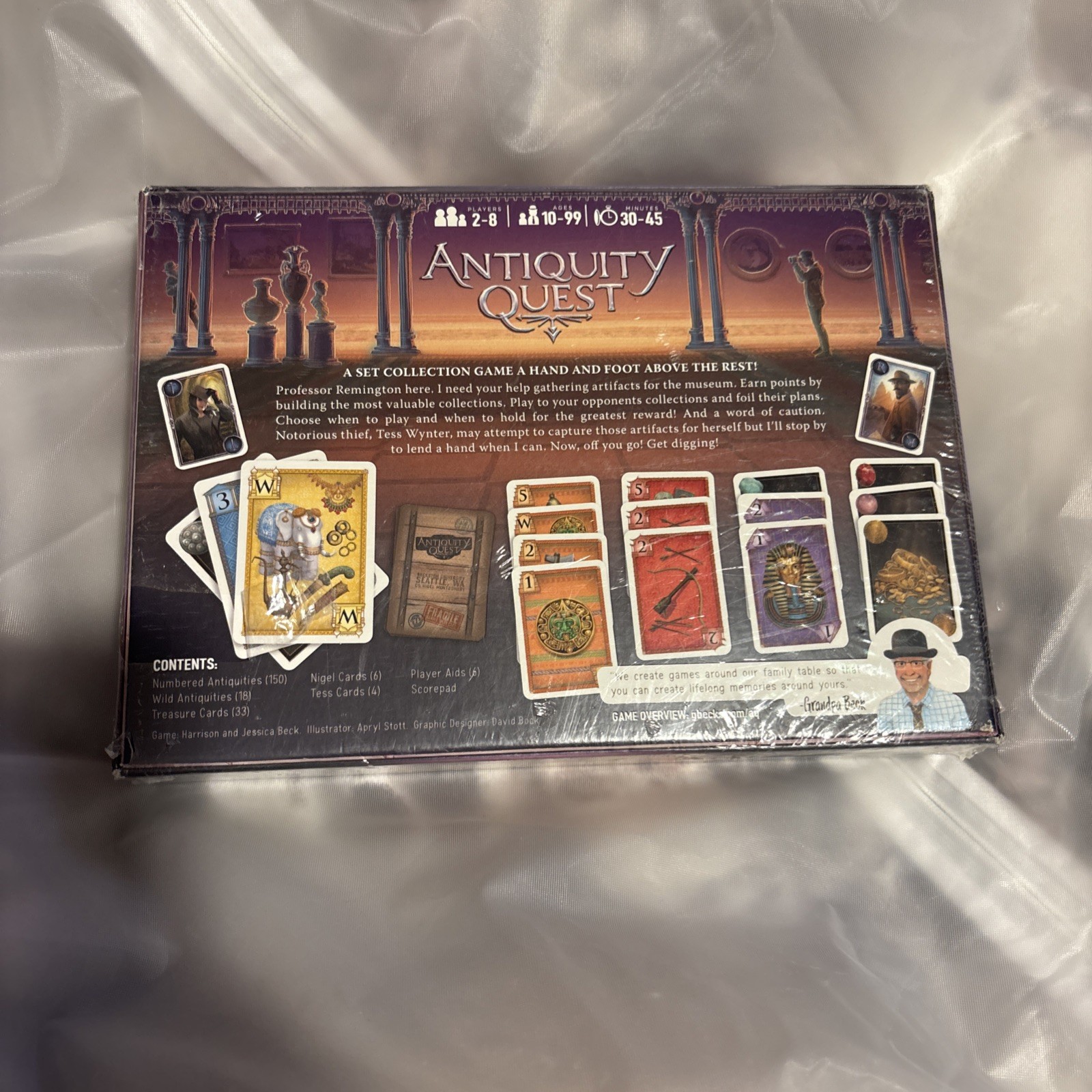 NEW Grandpa Beck’s Games, Antiquity Quest, A Set Collection Card Game,
