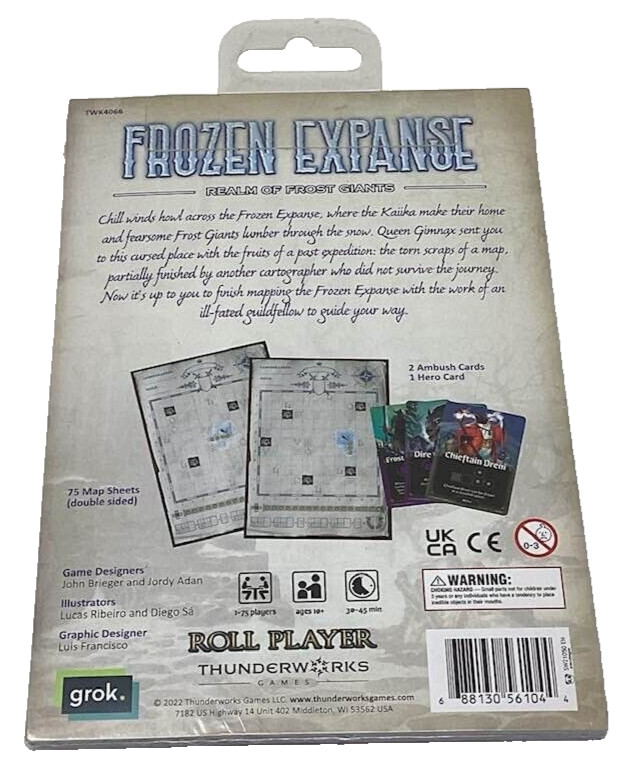Frozen Expanse Realm Frost Giants Cartographers Map Pack 4 Brieger Adan NEW