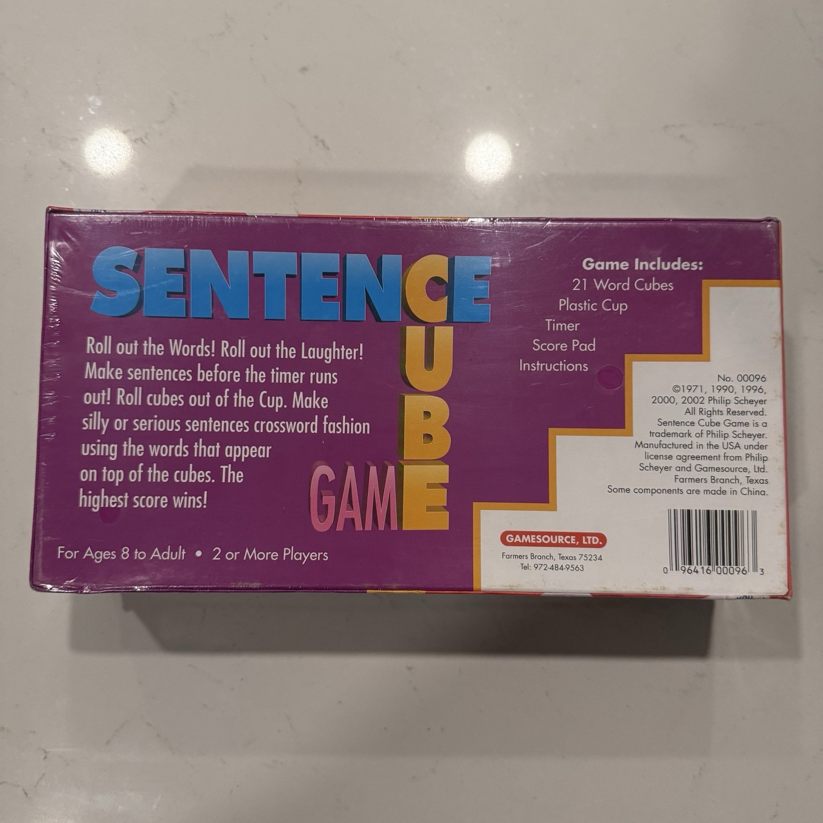 VTG 1983 Scrabble Sentence Cube Game Gamesource New Sealed Vintage Board Word