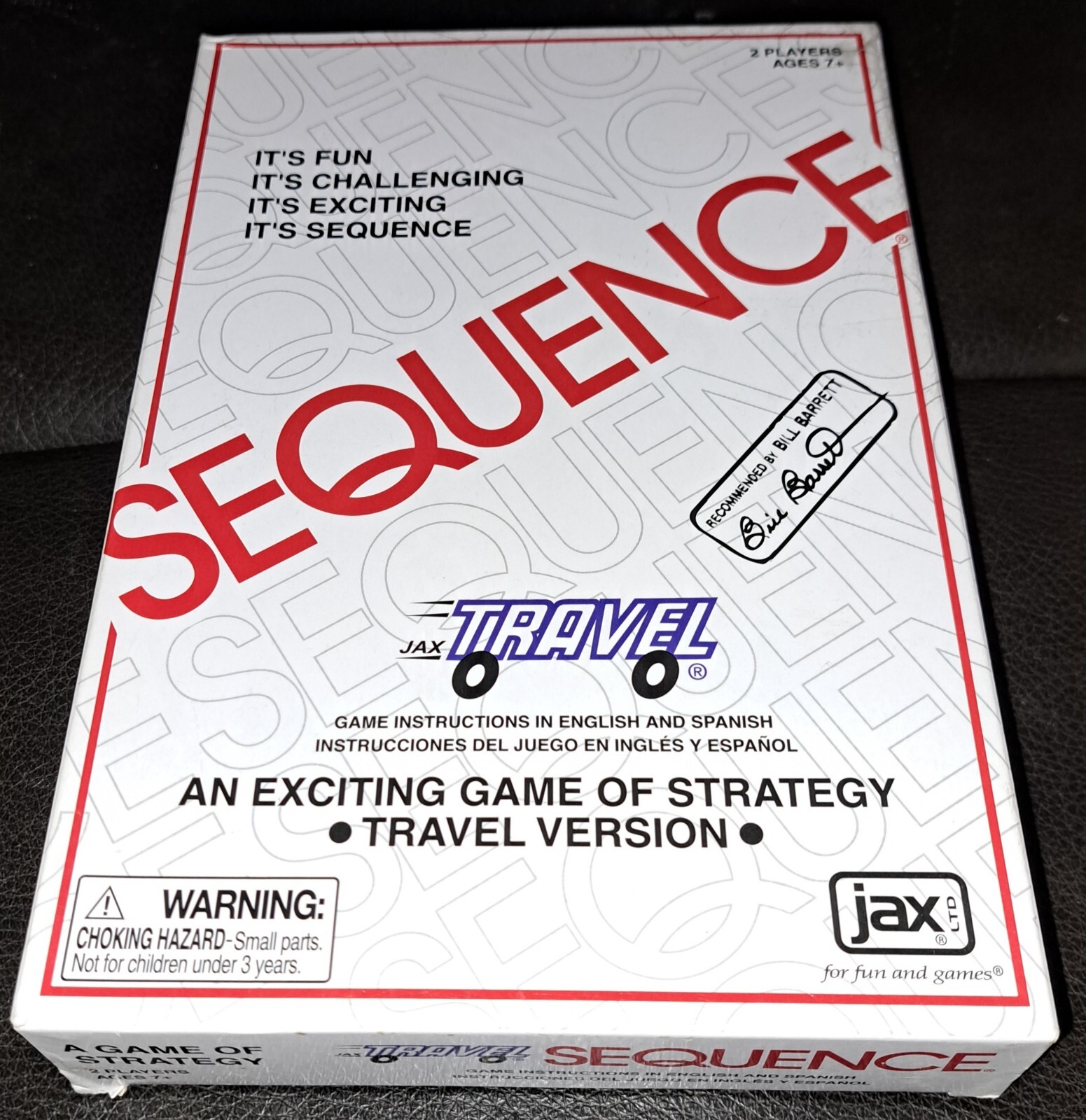 Jax Sequence Strategy Board Game Travel Version – 2 Players NIB